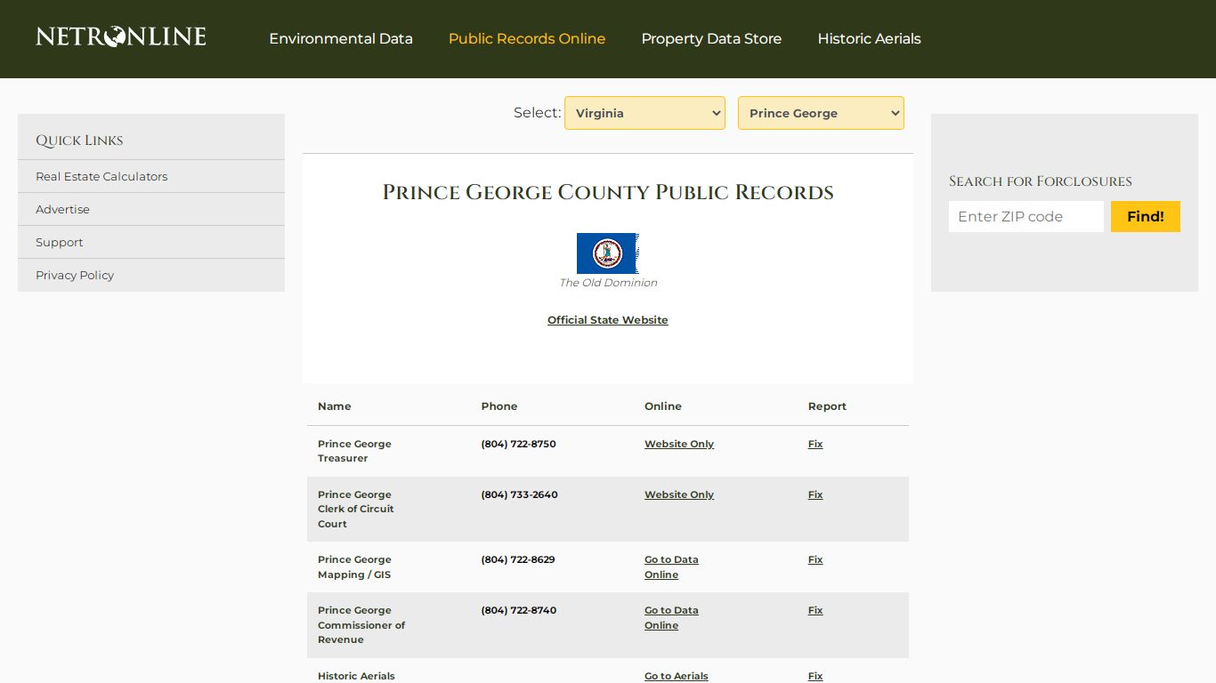 Prince George County Public Records - NETROnline.com
