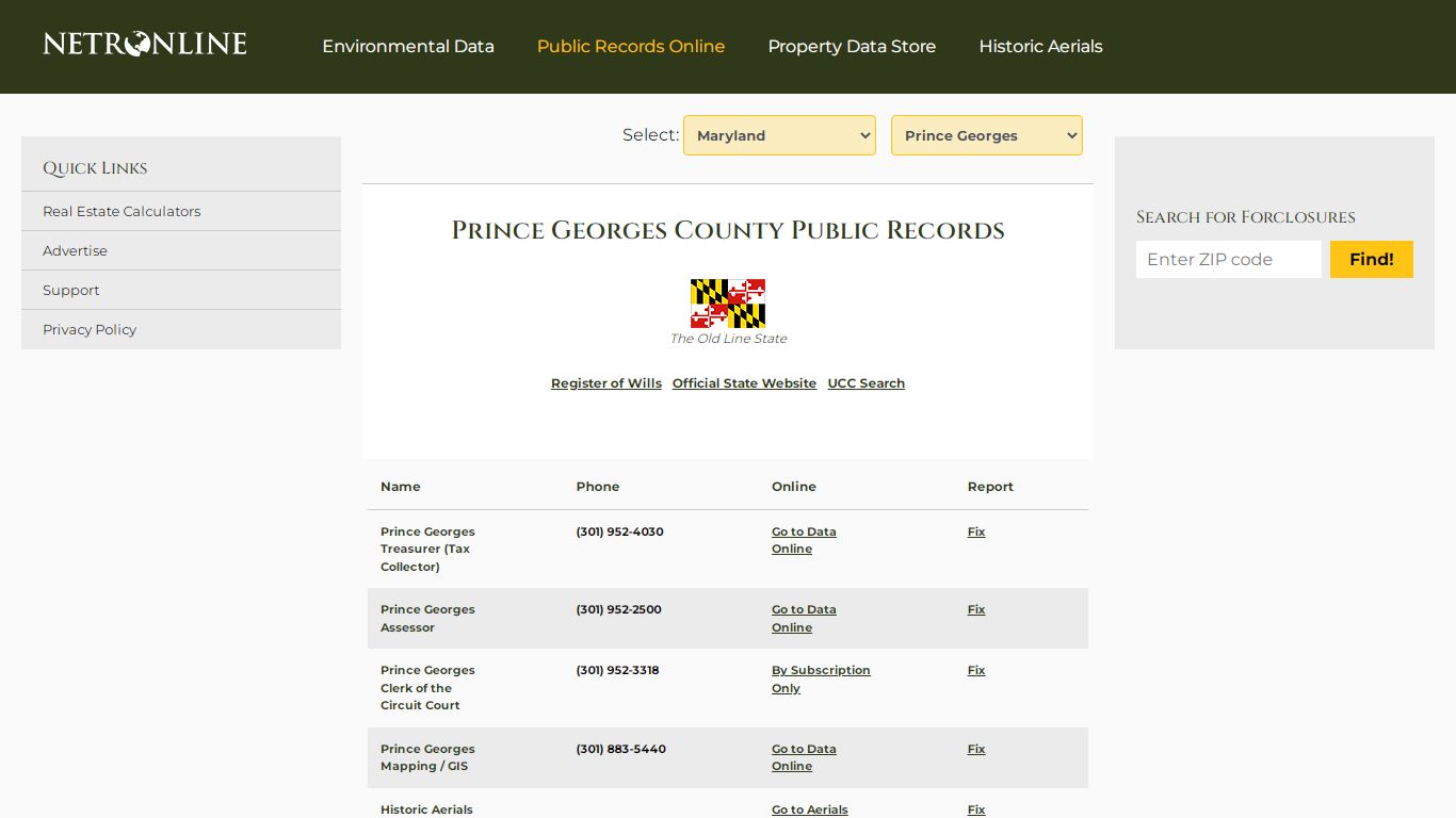 Prince Georges County Public Records - NETROnline.com